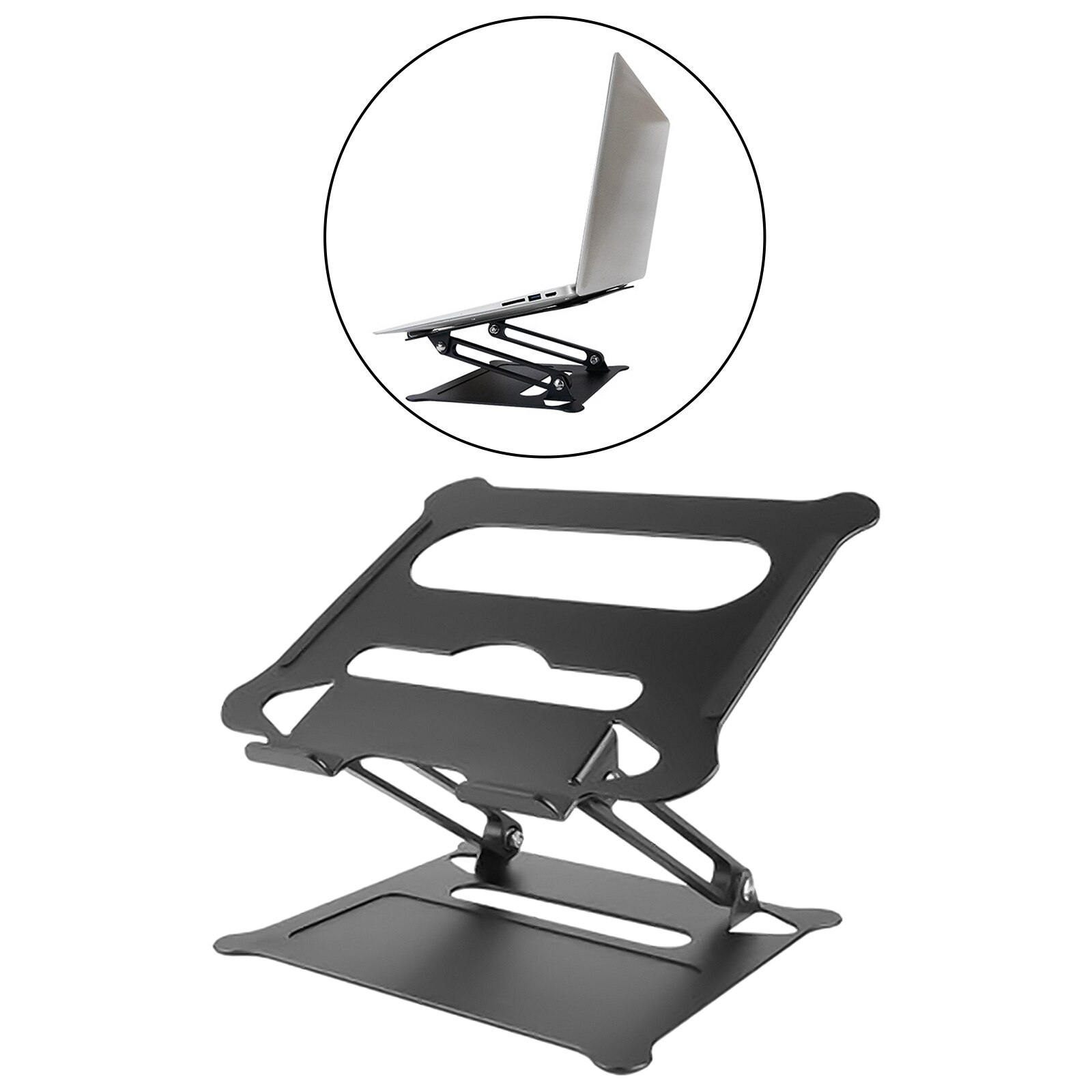 Foldable Scissor Laptop Stand Portable Travel Notebook Desktop Holder Mount