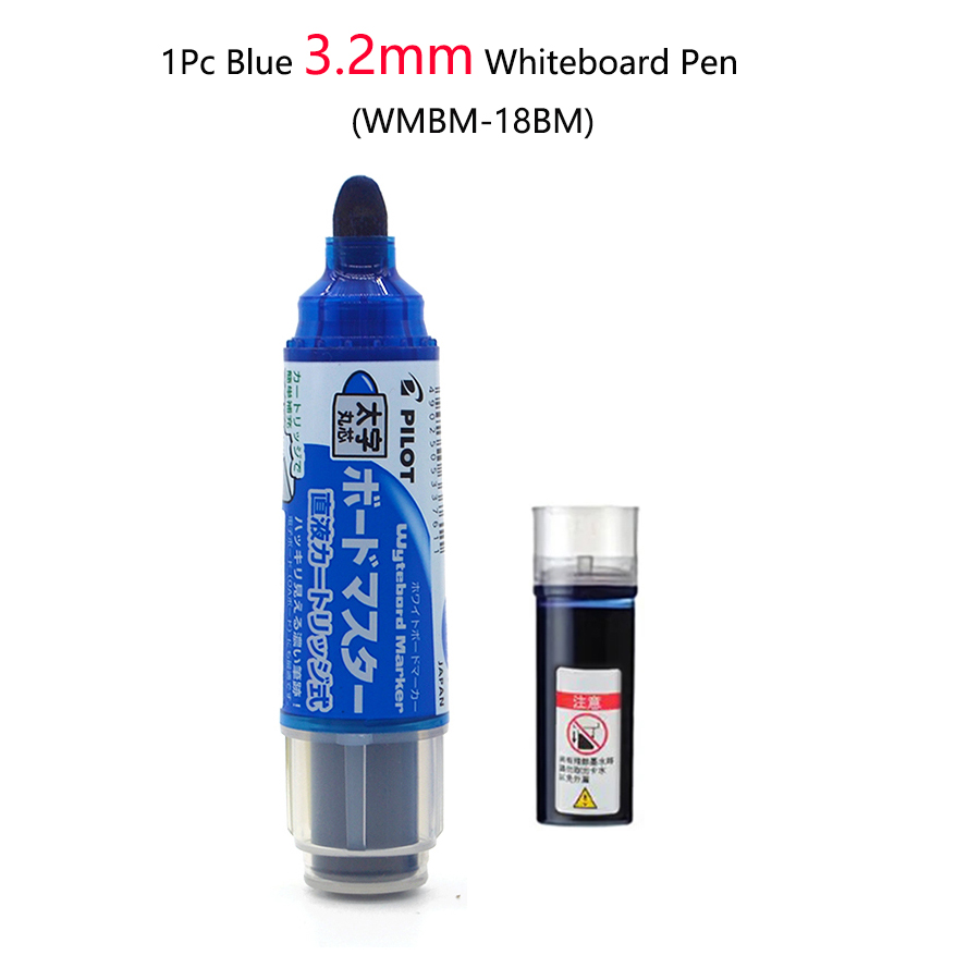 Marqueur de tableau blanc effaçable de couleur pilote, grande capacité, encre liquide rechargeable, marqueurs de tableau blanc, peinture scolaire, fournitures de bureau