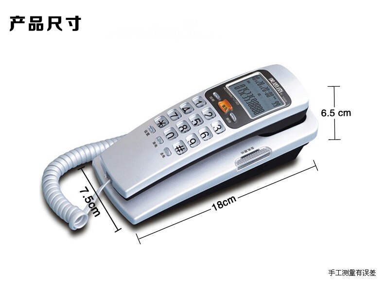 trimline wall mountable telephone set with lcd display, samll telephone