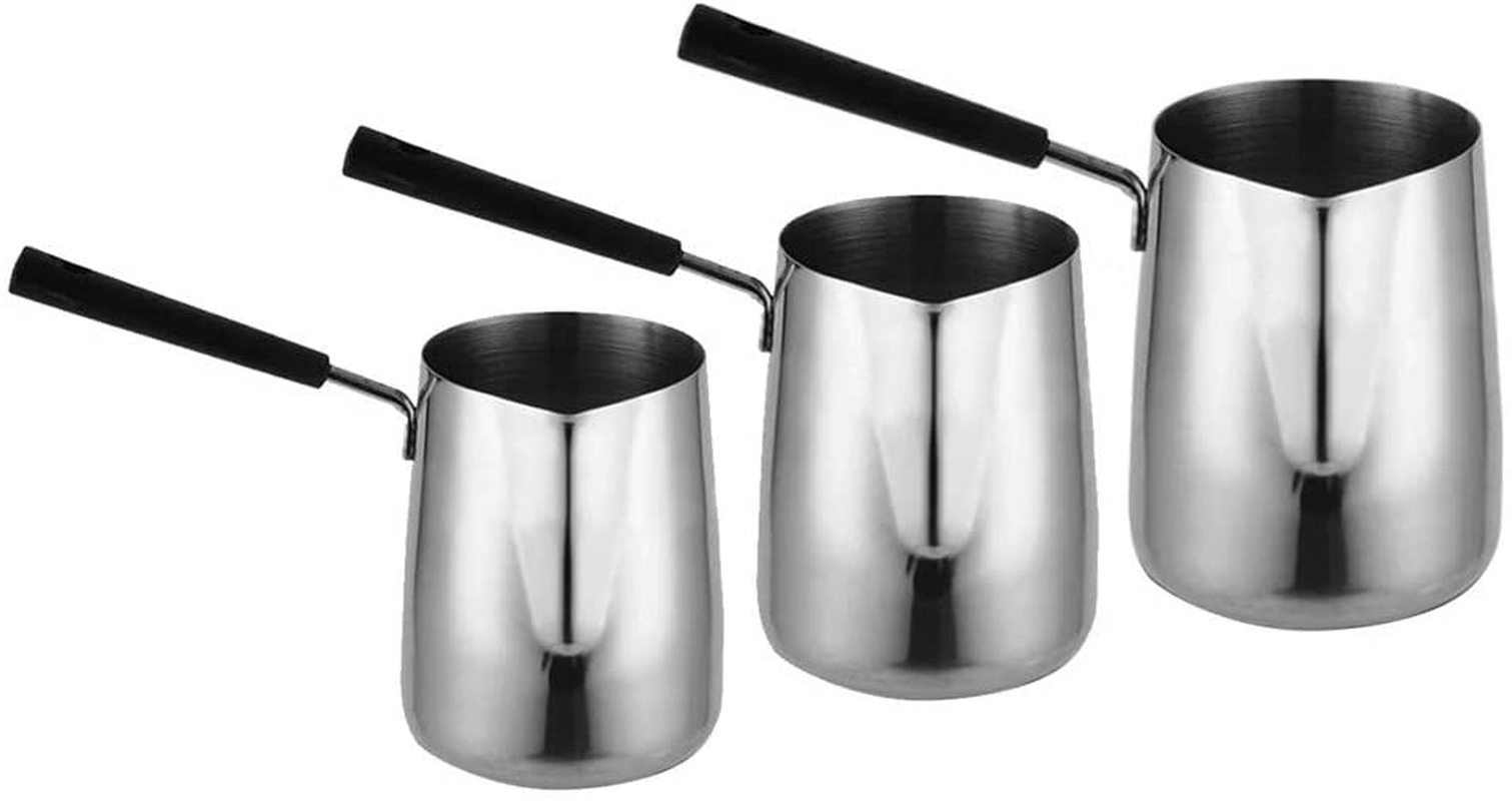 Stainless Steel Wax Melting Pot with Pointed Cup Mouth Long Handle Wax Melting Pot for Soap Candle Making Kits (1000ml)