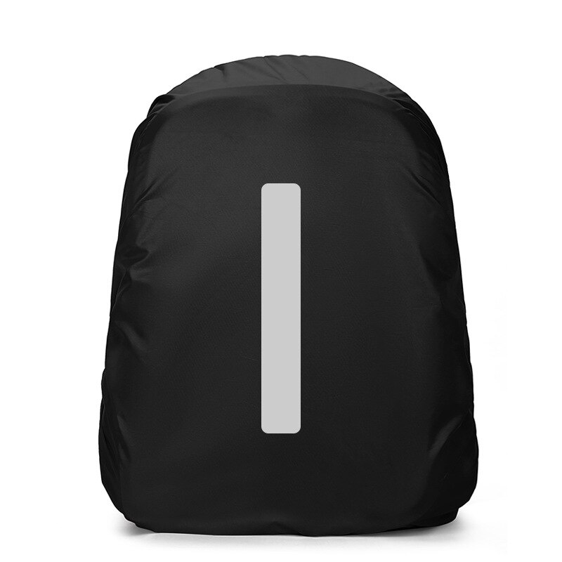 20-50l impermeável e capa de poeira mochila portátil acessórios capa de viagem com tira reflexiva de segurança noturna capa impermeável: Preto