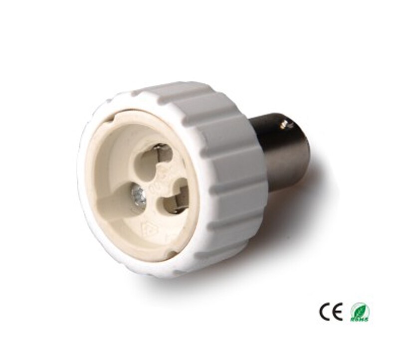 Ba15d til  gu10 lysuttak adapter  ba15d til  gu10 lampeholder omformer, ce rohs, installatør  gu10 søkelyset i  ba15d kontakten