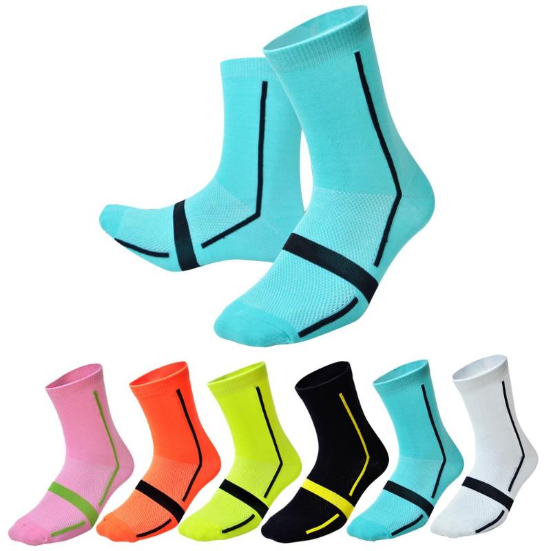 Nylon Cykelstrumpor - Unisex - Knähöga - För Löpning, Fotboll, Basket