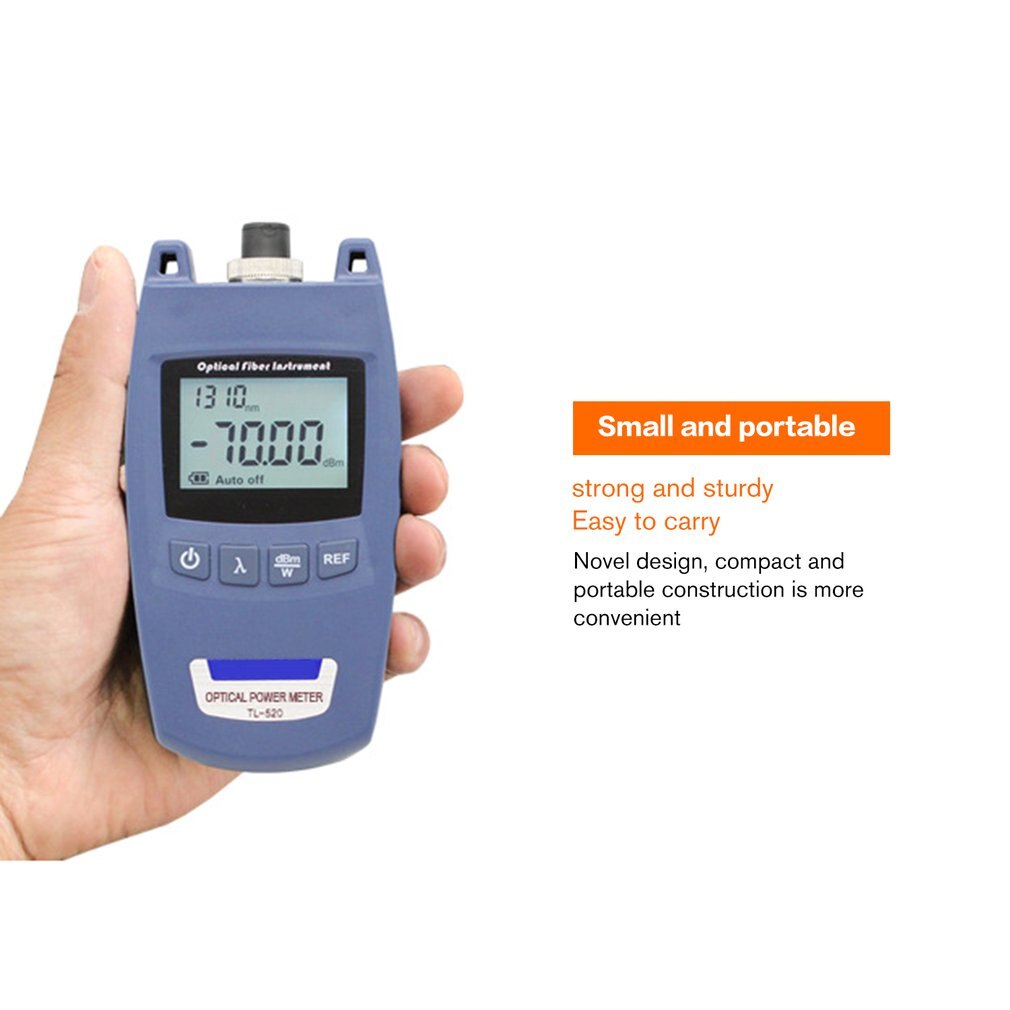 Mini Portable FTTH Optical Power Meter OPM Optic Fiber Cable Tester -70dBm~+10dBm SC/FC Universal Connector TL-520
