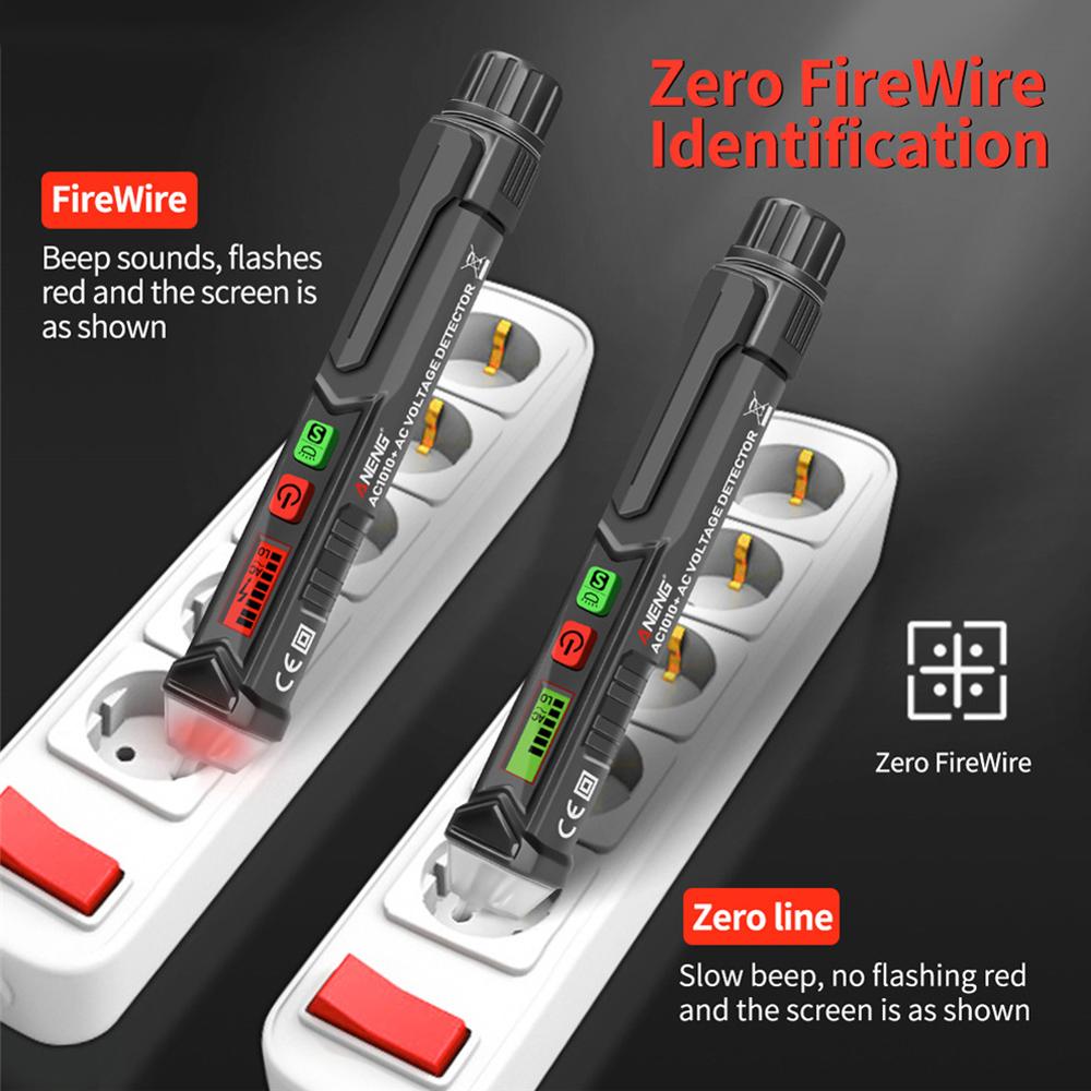 AC Voltage Test Pen Intelligent Non-contact Tester Power by 2*AAA Battery with LED Flashlight AC Voltage Measure Tester