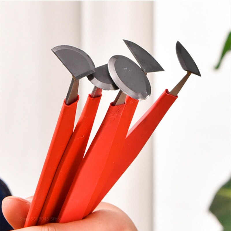 Herramienta de corte de acero de tungsteno con dientes afilados, cuchillo de acero de tungsteno, herramienta de modelado de recorte áspero de cerámica DIY, herramienta de escultura de barro