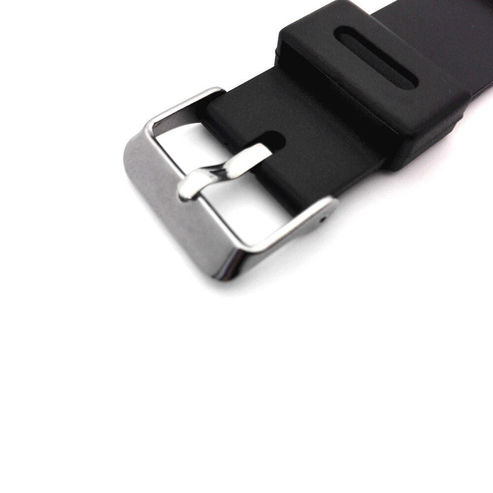 18-22mm Men Black Silicone Rubber Waterproof Sport Wrist Watch Band Strap