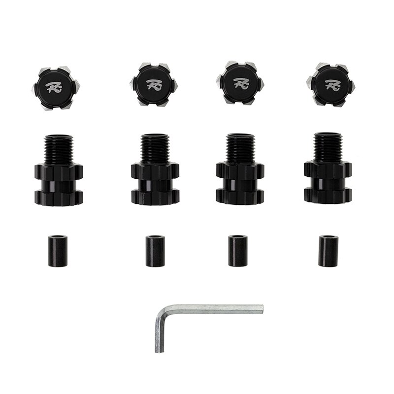 4 stk 17mm sekskantede adaptermuttere splined hjulnav 10mm forlengelseskombinator for traxxas 1/10 maxx rc bildeler