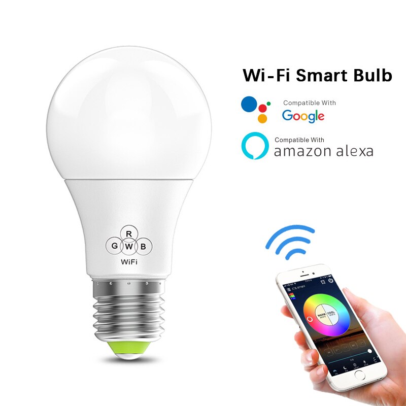 Dimbare 4.5 W/7 W E27 WiFi Slimme Lamp LED Lamp App Bedienen Alexa Google Assistent Voice Control wake up Smart Lamp