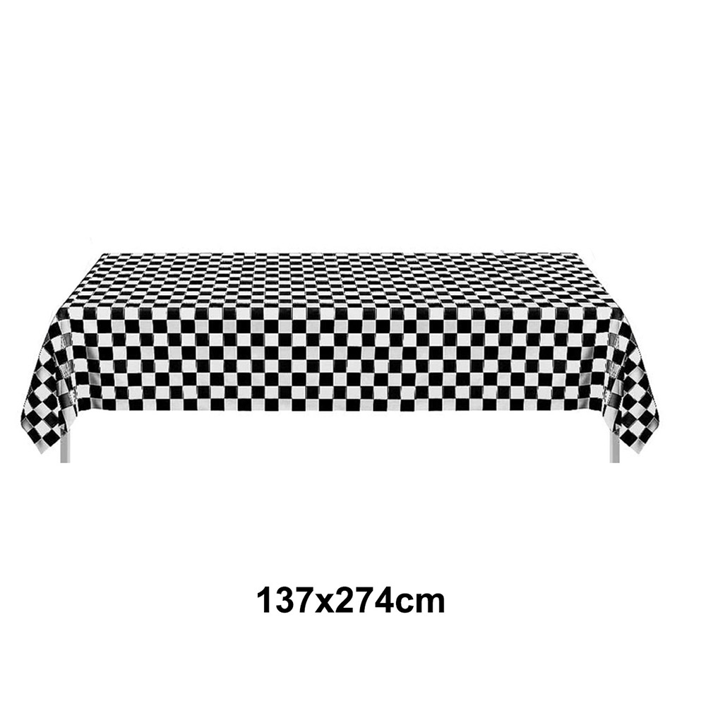 Checkered Disposable Tableware Plates Cups Napkins Racing Car Birthday Party Decorations Race Track Tablecloth Boy Party Favors: Light Grey