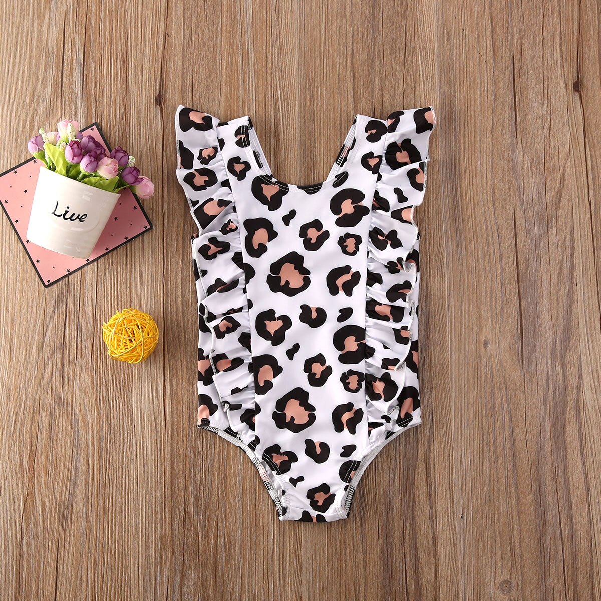 Sommer toddler kid baby pige leopard bikini badetøj badedragt badedragt strandtøj: 1-2 år