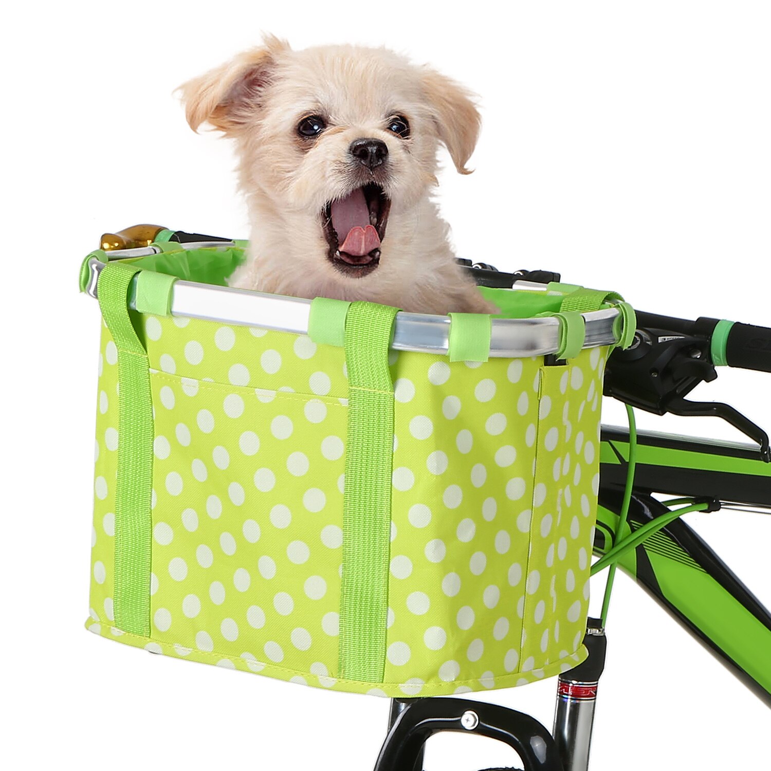 Sammenklappelig cykelkurv lille kattehund hundetaske aftagelig cykelstyr forkurv cykeltaske håndtaske tilbehør: Mulighed 1