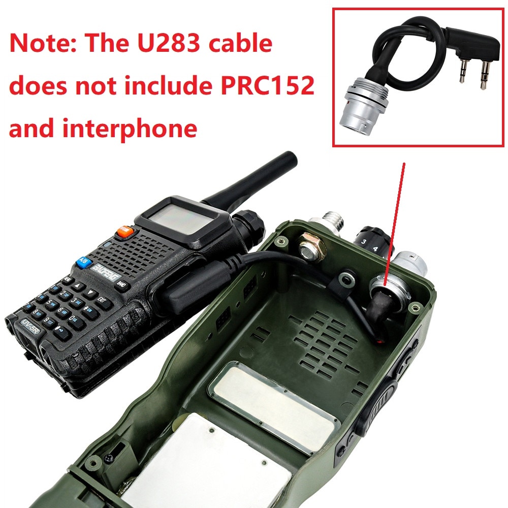 Adaptateur walkie-talkie AN/PRC 148 152 152A, adaptateur de prise à 6 broches, U-283/U, à monter soi-même
