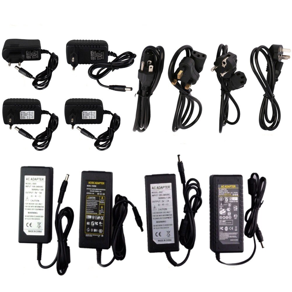 5V 1A 2A 3A 5A 6A 8A 10A Power Supply for LED Strip EU/US Adapter for AC110-220V to DC 5V Options Transformer