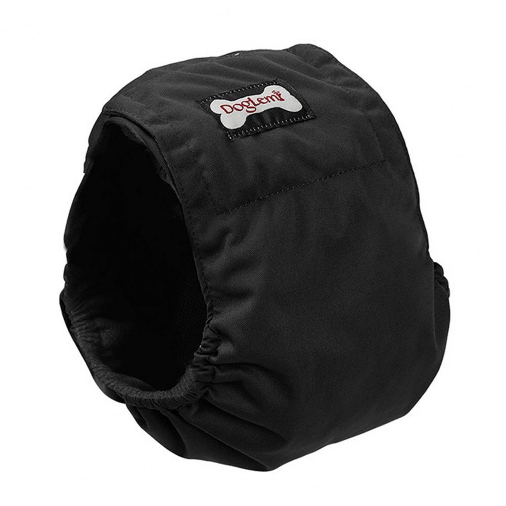 Convenient Puppy Diaper Water Absorbing Anti-harassment Breathable Solid Color Dogs Diapers Wraps: Black / XS