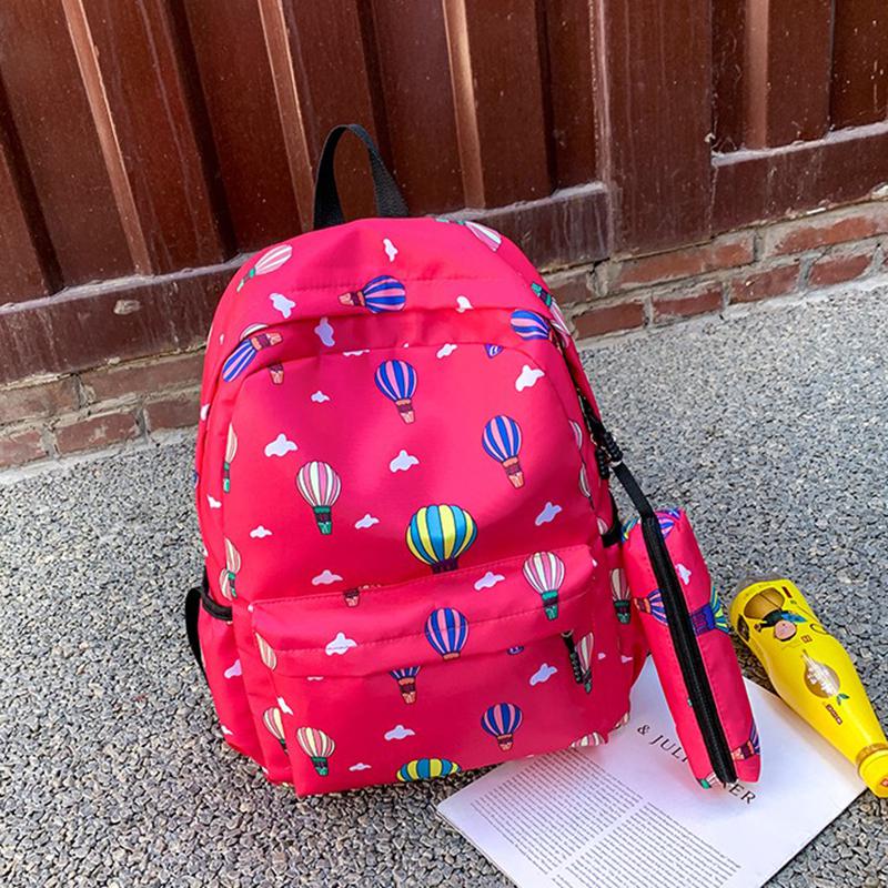 Kvinder rygsæk nylon skoletaske til teenagepiger stor kapacitet skuldertaske 15.6 tommer laptop rygsæk kvindelige mochilas: Lyserød