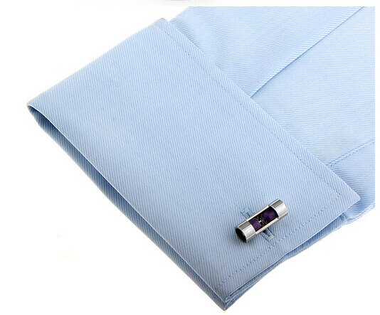 Igame ampulheta abotoaduras novidade funcional sandglass design roxo cor frete grátis