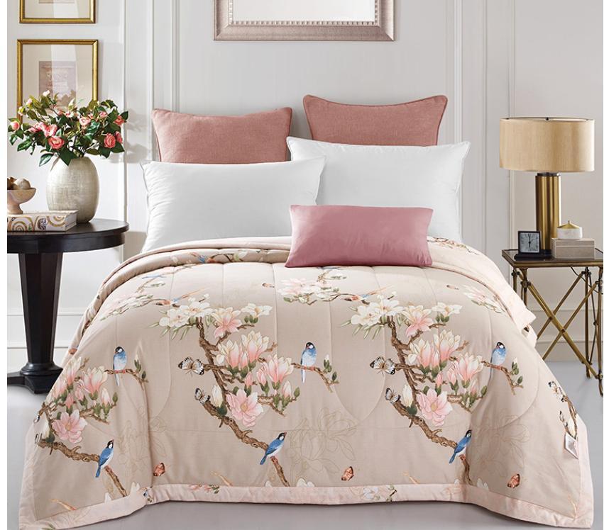 50 Blauw Liefde Vogels 1Pcs Katoen 150X200Cm En 200X230Cm Sprei/Zachte Zomer deken Dekbed Quilt Sprei