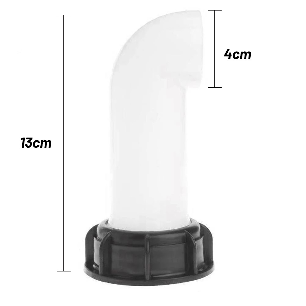 Tubo de desviación de drenaje del tanque de agua de rosca, boquilla de drenaje de 45mm y 40mm, accesorios de válvula de tanque IBC, accesorios de grifo de riego de jardín: Marrón