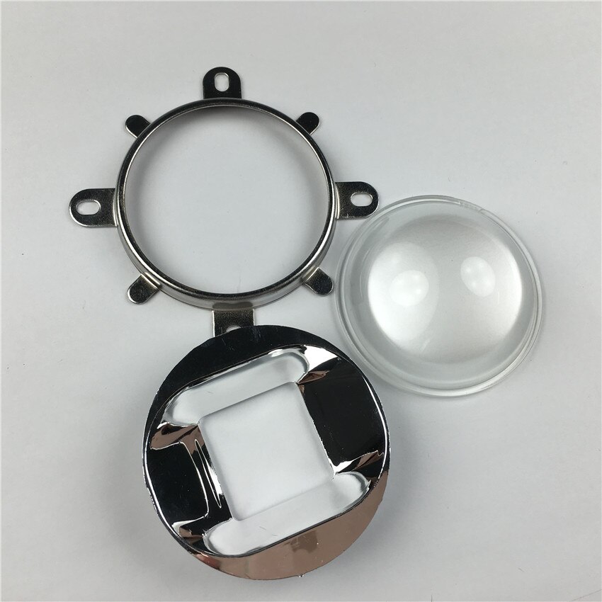 Kit met 57mm led-lenzen, reflectoren en stalen beugels voor 10w krachtige led-lampen, doe-het-zelf