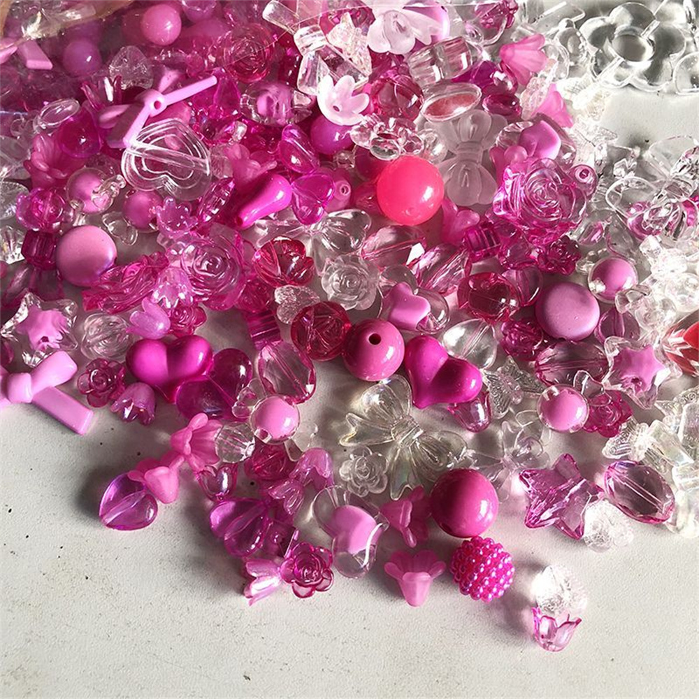 Cuentas mixtas hermosas coloridas Diy pulsera de cadena para teléfono móvil mezcla chica linda azul y rosa cuentas tejidas a mano accesorios de joyería