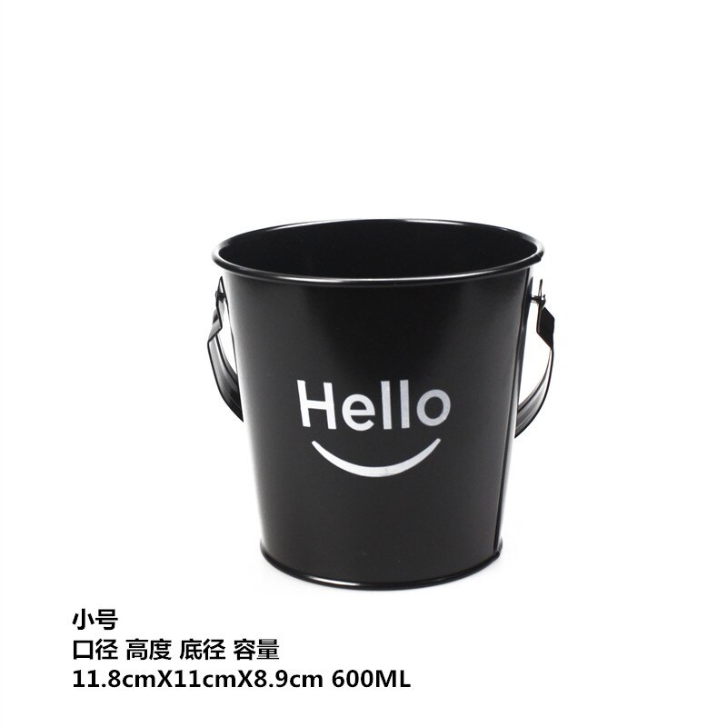 American hello mini fries bucket restaurant cafe smile snack bucket fried chicken bucket beer ice bucket: SB