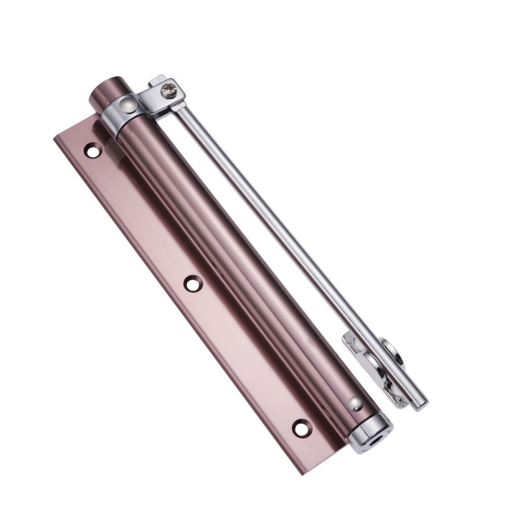 1Pc 35KG Automatic Door Closer Home Use Concealed Door Spring Hinge Buffer Free Punching Automatic Door Closer Device (Ivory Whi: As Shown 5