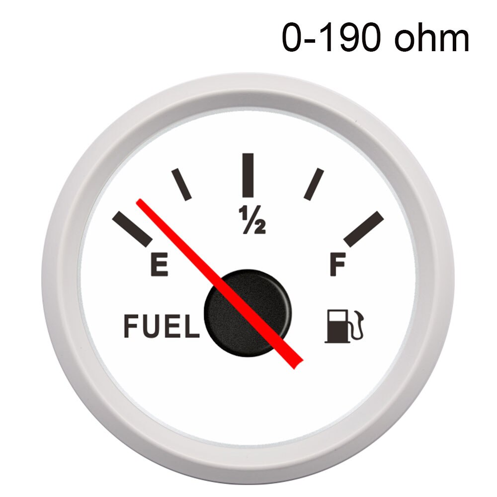 52mm Universal Pointer Fuel Oil Gauge 9-32V Electrical LED Display Fuel Level Gauge For Car Boat Truck RV Camper Instruments: WW-0-190 ohm