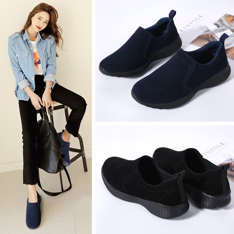Stq efterår kvinder lejligheder sko damer slip-on kvinde mokkasiner oxfords walking sko tenis feminino flads sneakers sko 0731