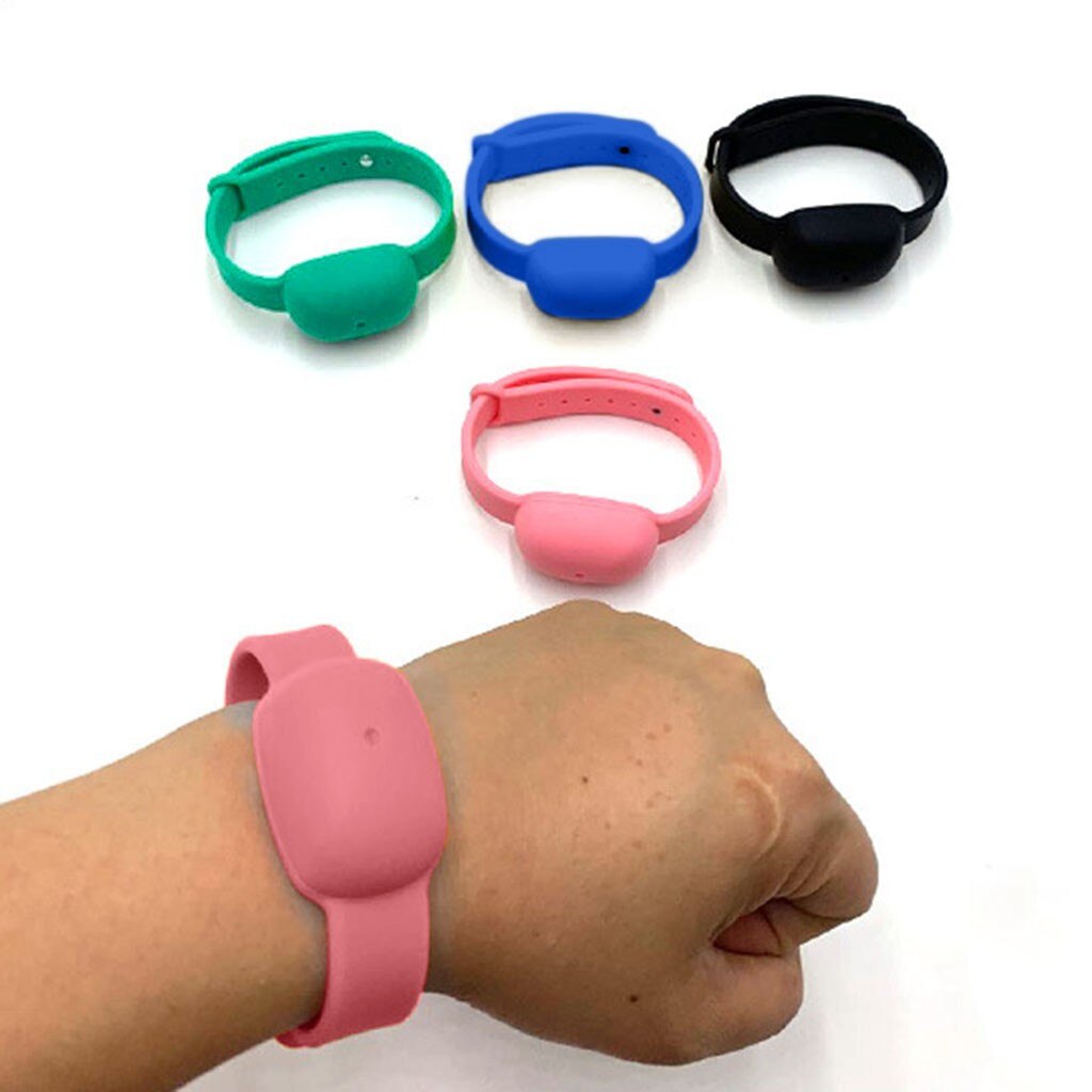 10ML Hand Sanitizer Dispensing Subpacking Silicone Bracelet Wristband Portable Bracelet Wristband Hand Dispenser Sanitizer Pumps