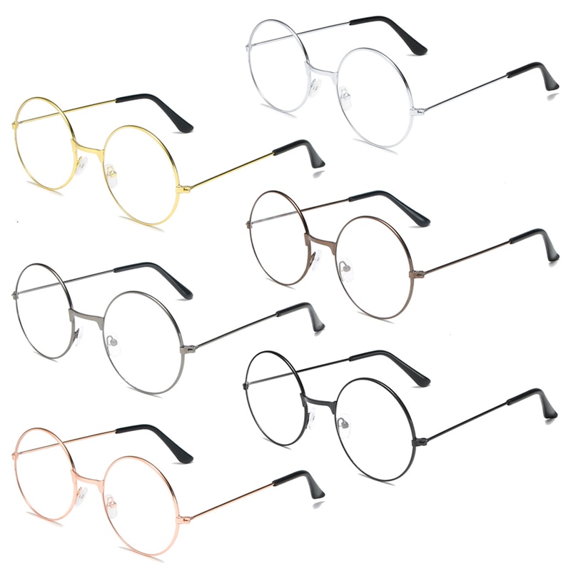 Monture de lunettes rondes en métal Vintage pour femmes et hommes, montures pour lunettes optiques, couleur or/noir/argent, accessoires lunettes