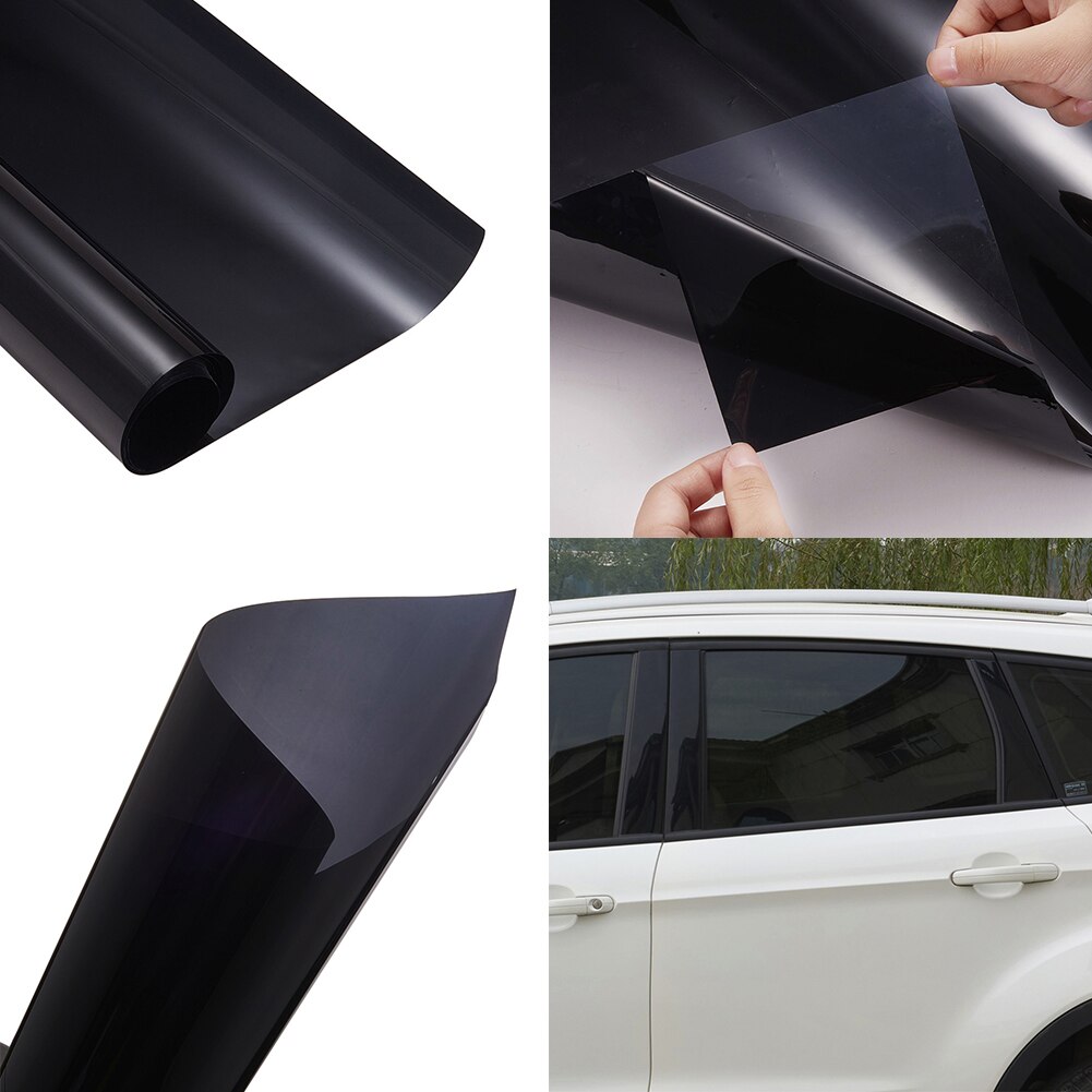 50 cmx 300cm mørk sort bilrude toning film glas sommer bil auto hus ruder glas toning solbeskyttelse biltilbehør