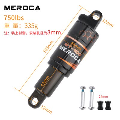 wioślarz górski amortyzator hydrauliczny 125/150/165/190MM miękki konik centrum amortyzator tylna poduszka powietrzna: 165mm 750lb