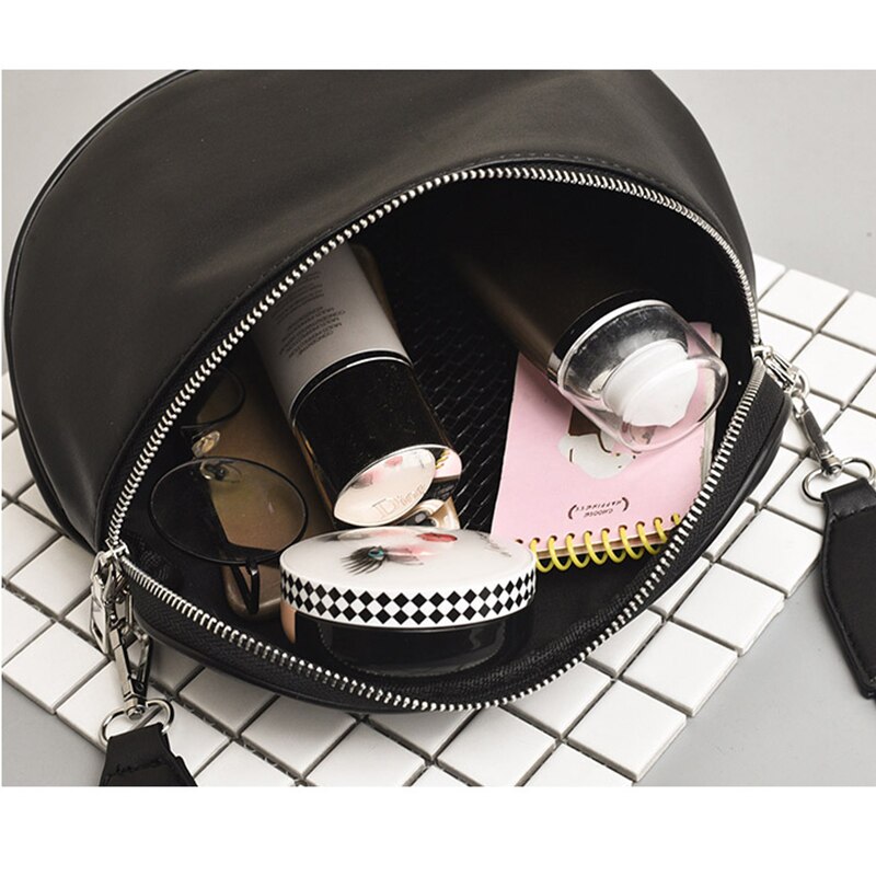 Crowdale pure color dames leren schoudertas met schelpen, crossbody tas voor dames