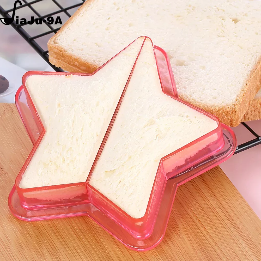 Cortadores de sándwiches para niños, molde de plástico para cortar pan de comida, sellador, cortador de almuerzo, para niños, accesorios de cocina
