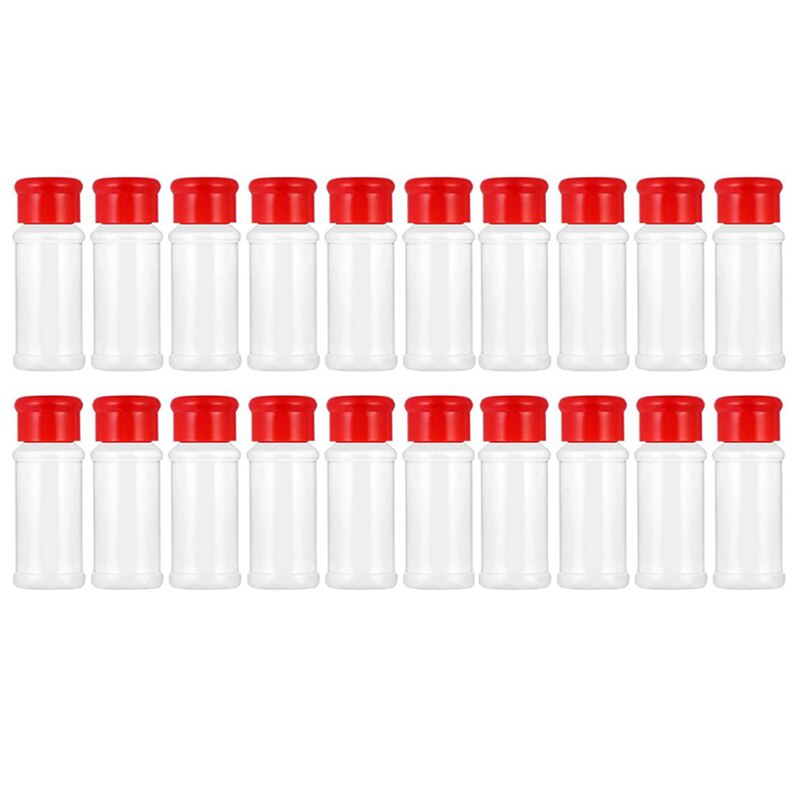 20 piezas de especias sal pimienta condimento botella de polvo de sal tarro de almacenamiento de caja de condimento de cocina contenedor herramientas