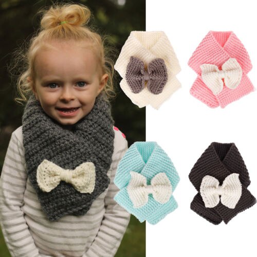 Peuter Kids Warm Winter Sjaal Baby Peuter Meisjes Jongens Strik Knit Gebreide Sjaals