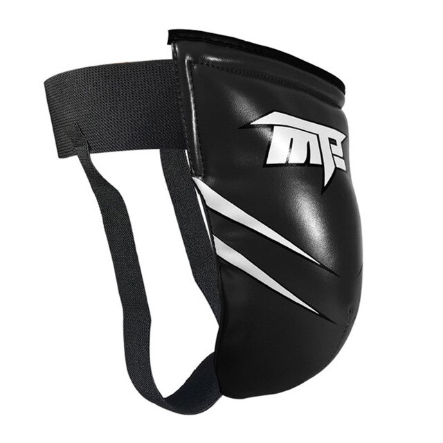 Kids Adults Groin Guard Protective Gear Boxing Training Adjustable Sanda Fighting MMA Full Protection Safety Exercise Accessory: Black / L