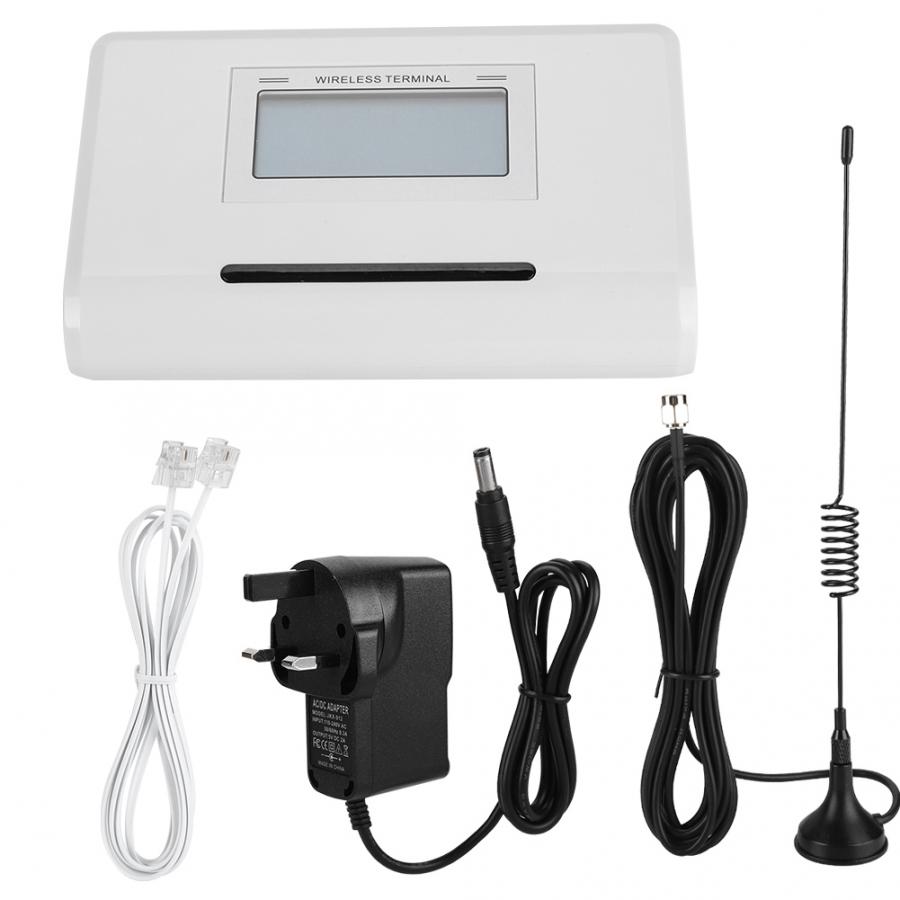 GSM Telephone Box Wireless Terminal Fixed Phone With LCD Connect Alarm 100-240V: Blue