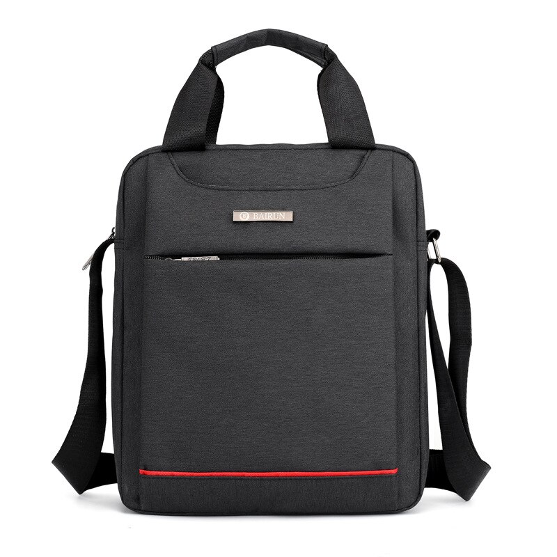 Tas cross border zakelijke en vrijetijdstas licht waterdicht een schouder handtas schuine crossbody heren reistas: Zwart