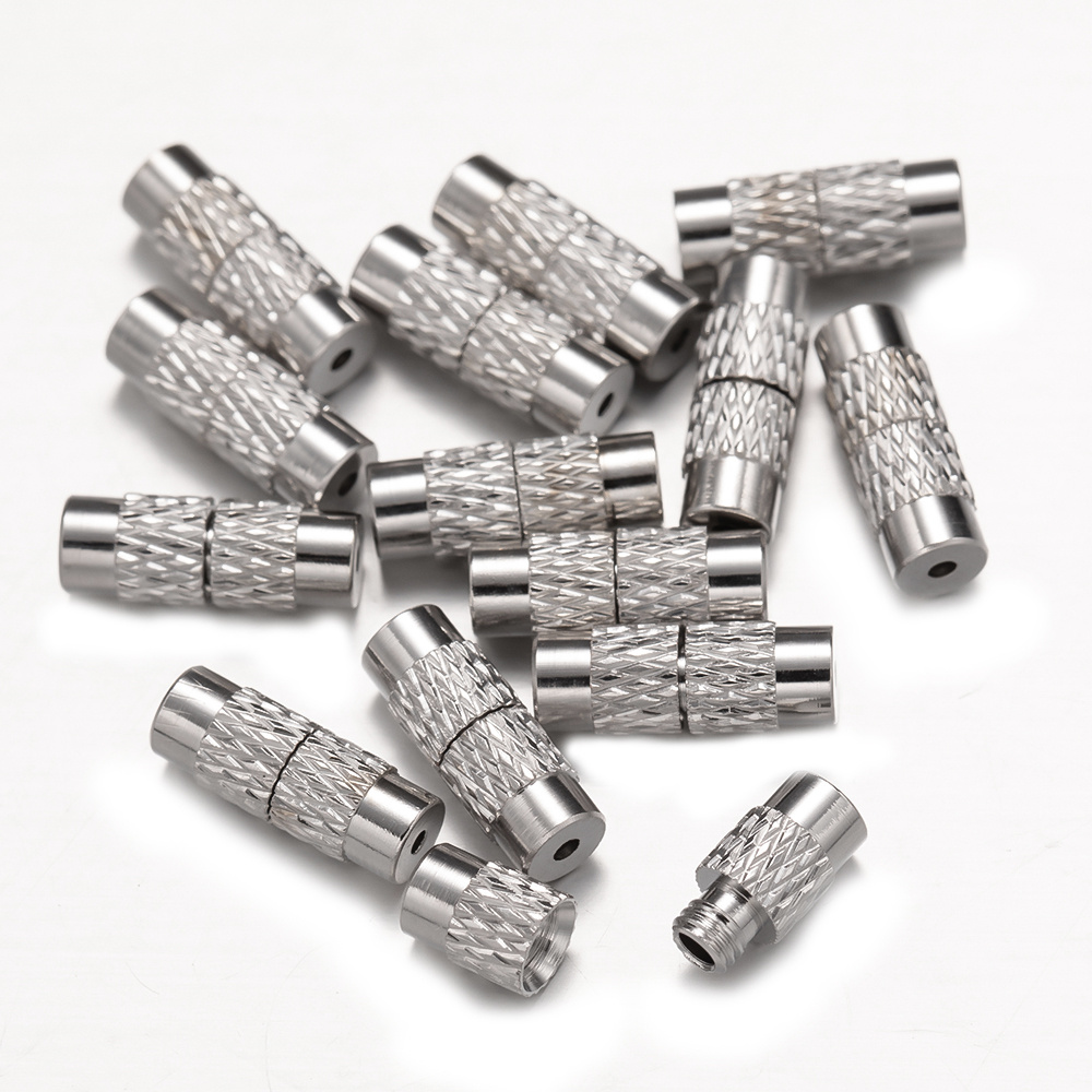 20pcs 12x4mm Brass Screw Clasps Barrel Clasps Cord End Caps Jewelry End Tips Connectors for Bracelet Necklace Making Accessories: Yellow