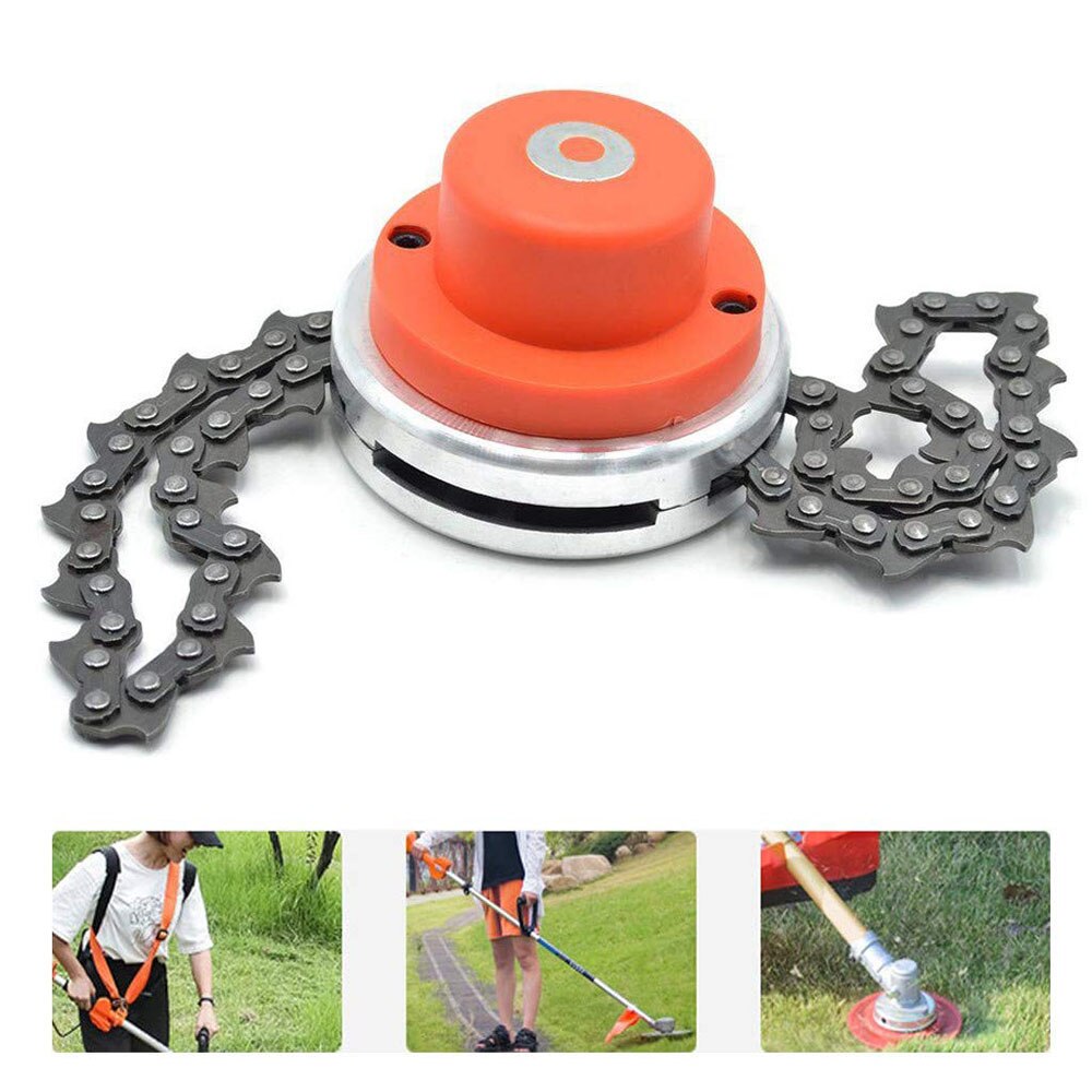 Accesorios de cadena de Metal de 34cm, cadena multiusos para cortadoras de césped, práctico cabezal de corte, cortacésped