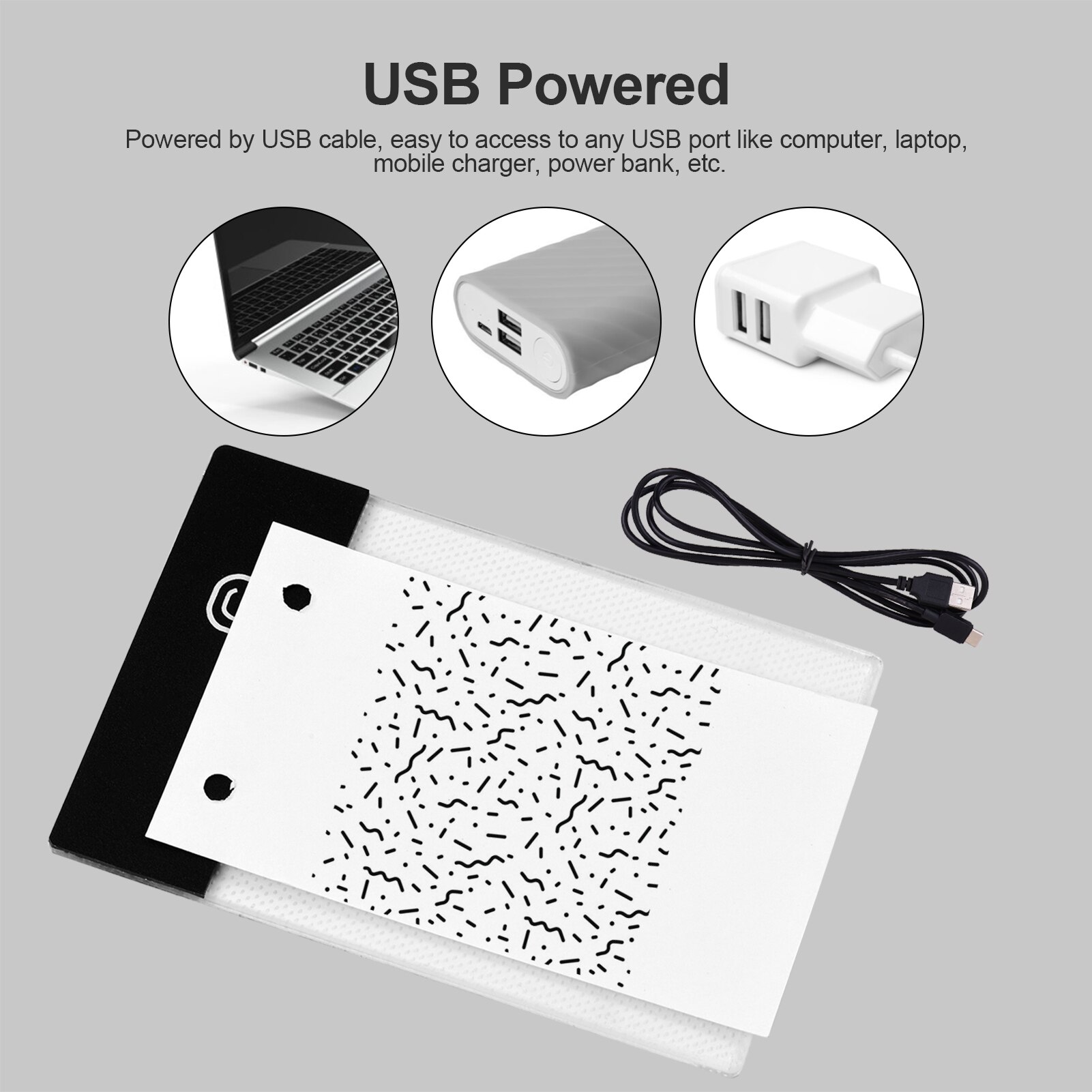 Flip book kit med light pad led light box tablet 300 ark tegnepapir flipbook med binding skruer til tegning sporing