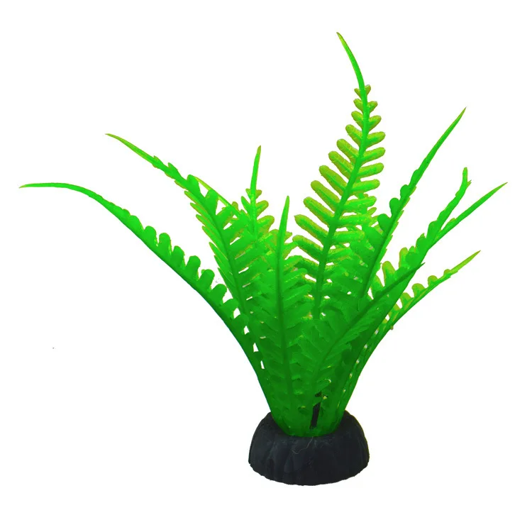 Aquário artificial decorativo pvc plantas aquáticas simulação água ervas daninhas ornamento tanque de peixes grama decoração acessórios: BRANCO