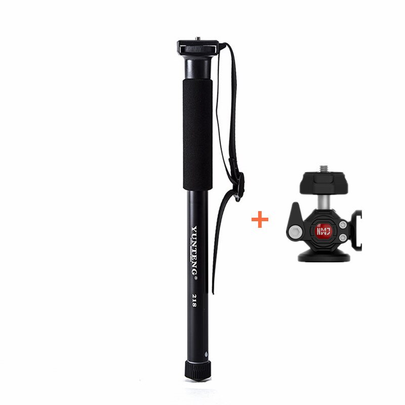 YUNTENG 218 Monopod Selfie Stick Stand Mountaineering Bracket for SLR Mirrorless Camera Mobile Phone Outdoor Travel Accessories: YT-218 Tripod Head