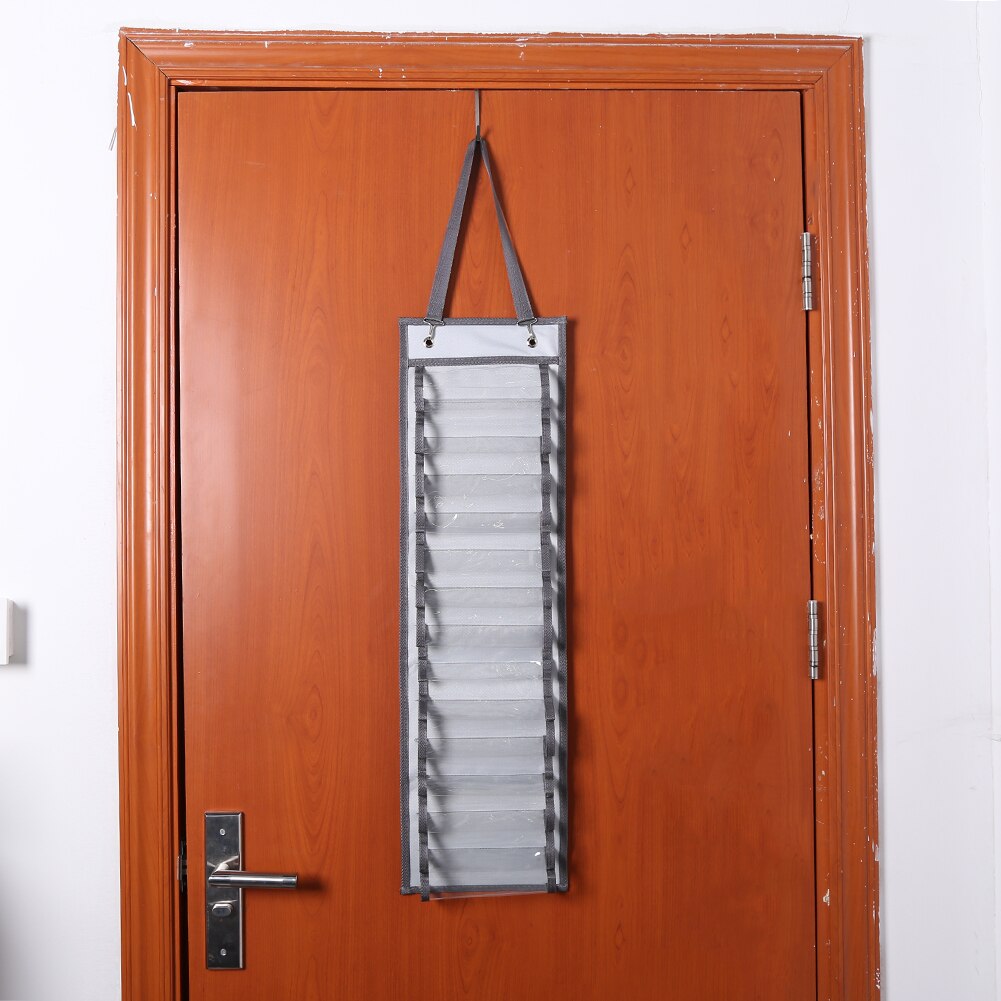 Vinyl Roll Storage Rack Wall Mount 14 Compartments Door Hanging Organizer Compartment Bags Space Saving Home Bracket