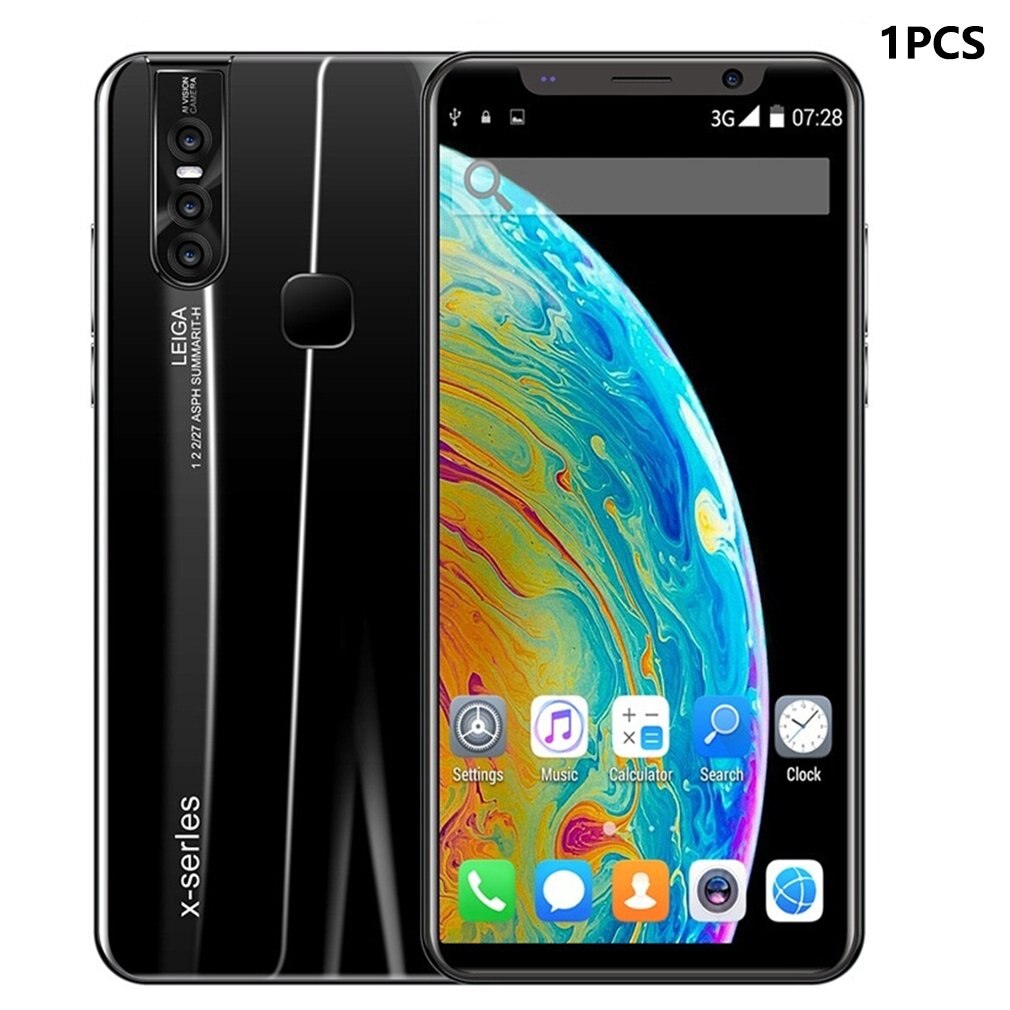 SmartphoneX27PLUS 5.8 pollici smart phone grande schermo Unicom 3G Del Telefono Mobile 512MB + 4GB 8 Millon Anteriore macchina fotografica: US black