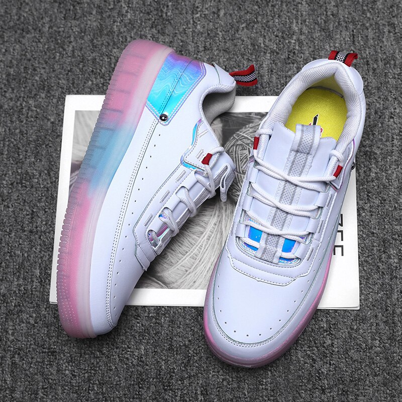 Damskie buty do tenisa Tenis Feminino marka Sneaker Student Outdoor Jogging Fitness Lady płaskie buty sportowe Tenis Plataforma obuwie 7: white 1 / 10
