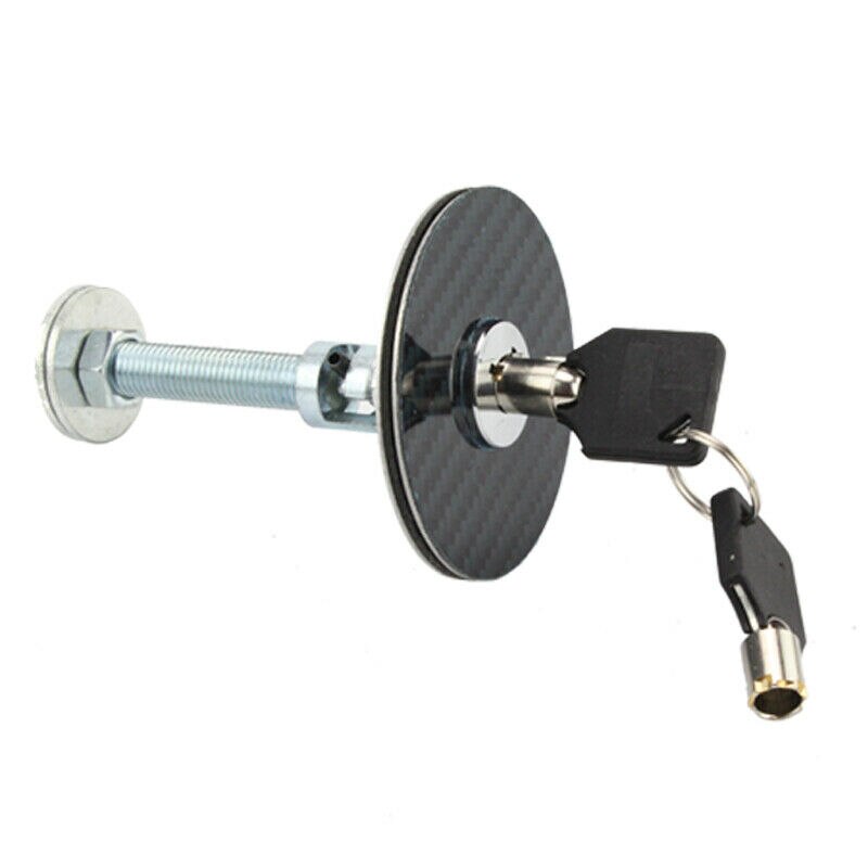 Véritable Fiber de carbone superposition moteur capot goupille serrure capot loquet clé fiable