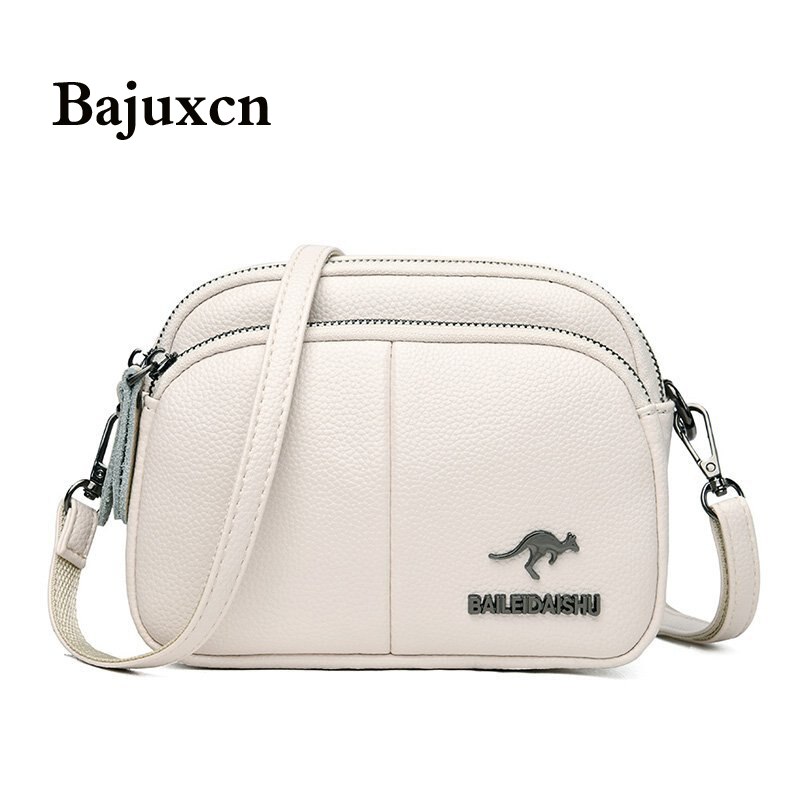 Casual zachte leren kleine schoudertassen voor vrouwen eenvoudige dames crossbody tas merk handtassen